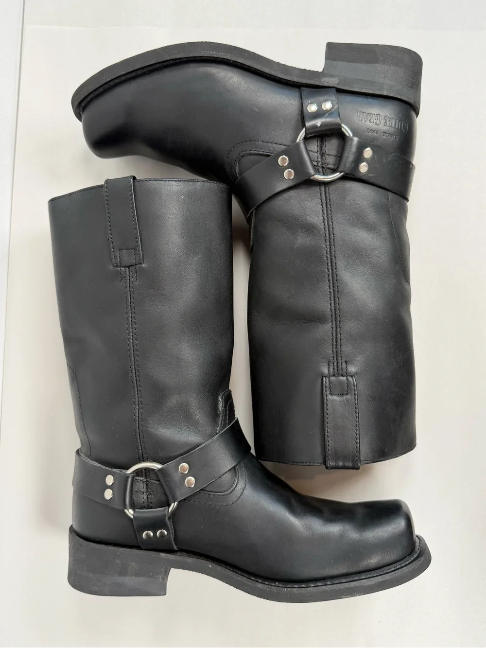 Men’s Guide Gear Harness Boots Size 10 D Motorcycle Square Toe Black Boots